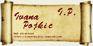Ivana Pojkić vizit kartica